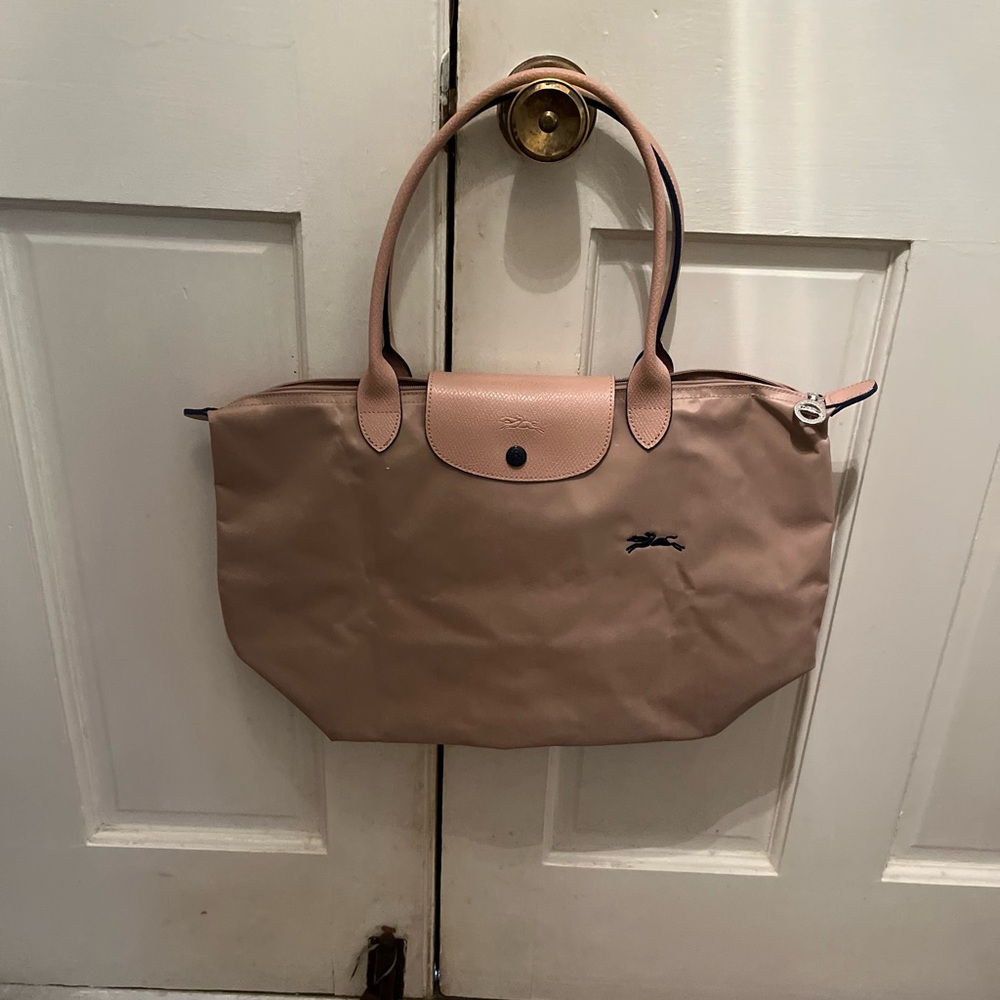 Like New Longchamp  Tote Bag Size Large Hawthorn pink/taupe, 12.2 x 11.9 x 7.5